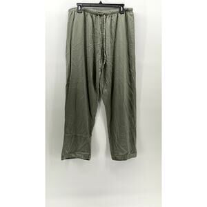 LILYSILK Women's Green Mulberry Silk Drawstring Pull-On Pajama Pants SZ XL